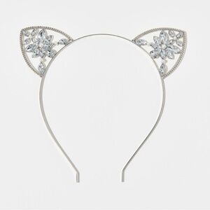 NWT Urban Outfitters Rhinestone Cat Ear Headband HALLOWEEN TIARA PRINCESS